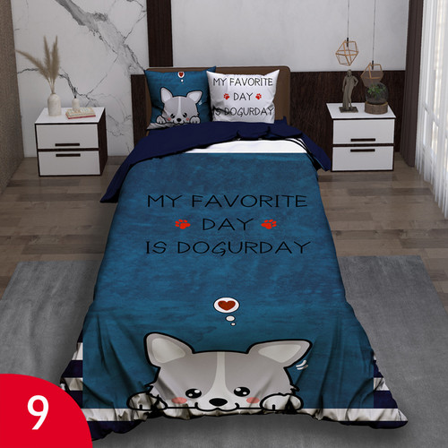 ست رو تختی تک نفره سه بعدی پاپی کودک آبی توسی