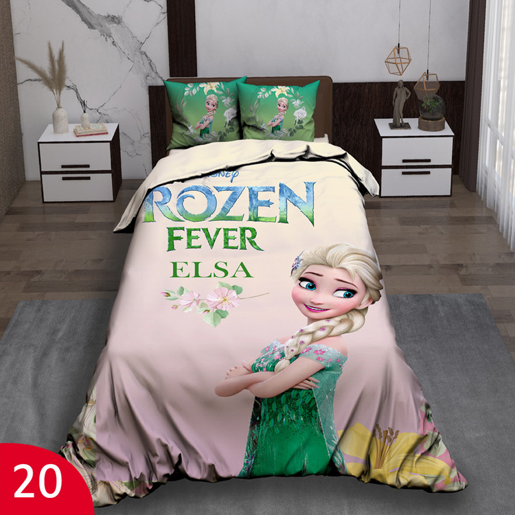 ست رو تختی تک نفره سه بعدی دخترانه السا کودک