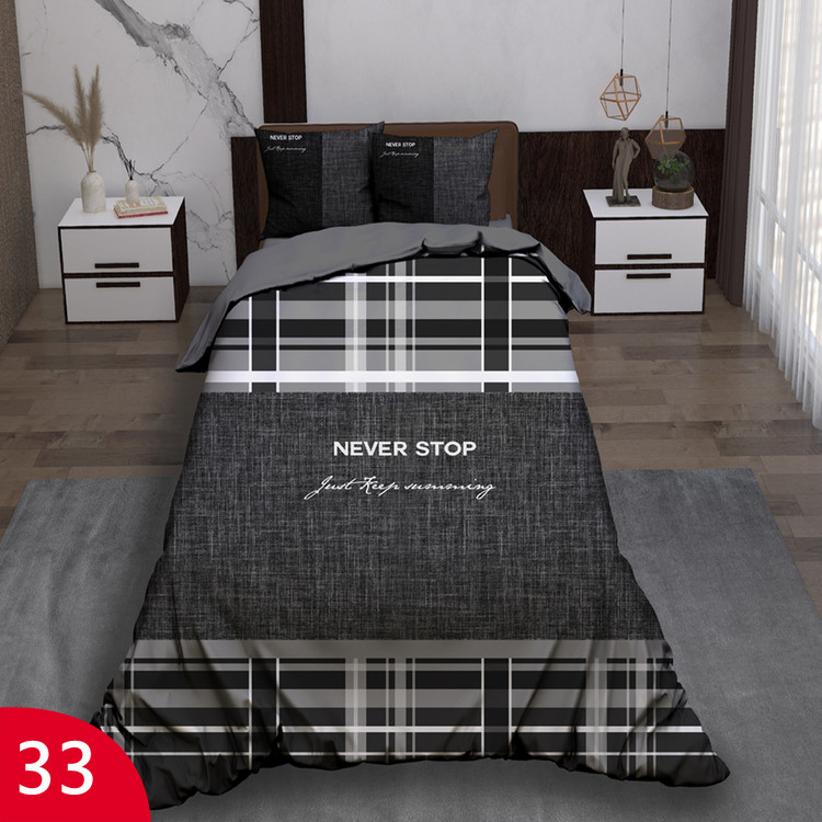 ست رو تختی تک نفره سه بعدی مدرن توسی سفید