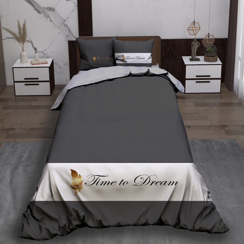 ست رو تختی تک نفره سه بعدی مدرن تایم تو دریم توسی سفید شیک