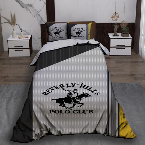 ست رو تختی تک نفره سه بعدی پولو کلاب بورلی هیلز توسی مشکی