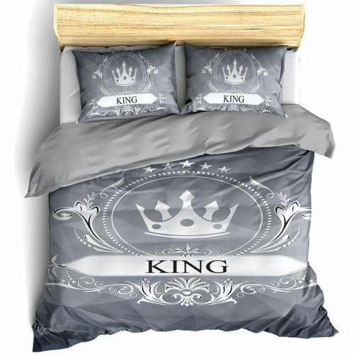 ست رو تختی تک نفره سه بعدی تاج کینگ توسی سفید