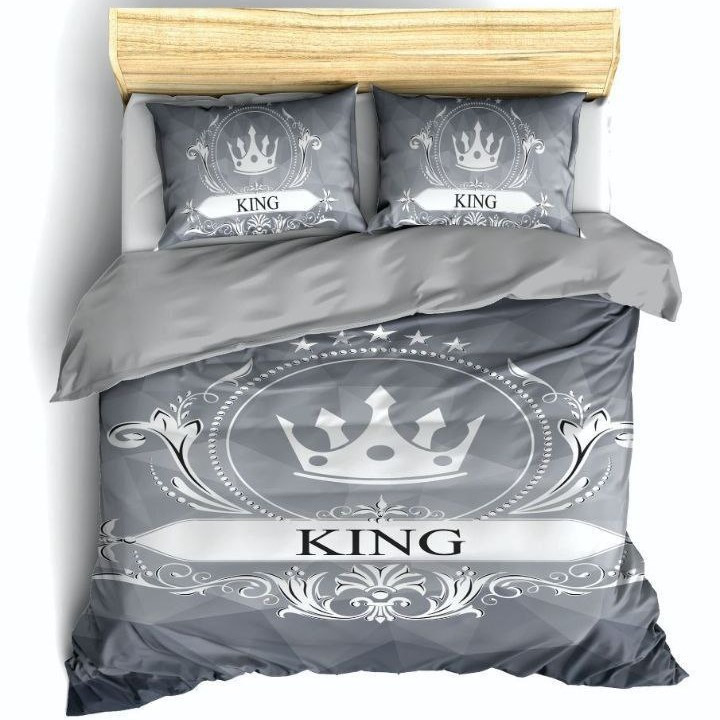 ست رو تختی تک نفره سه بعدی تاج کینگ توسی سفید