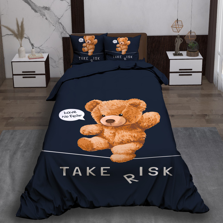 ست رو تختی تک نفره سه بعدی تدی کودک