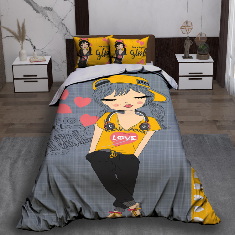 ست رو تختی تک نفره سه بعدی دخترانه کودک