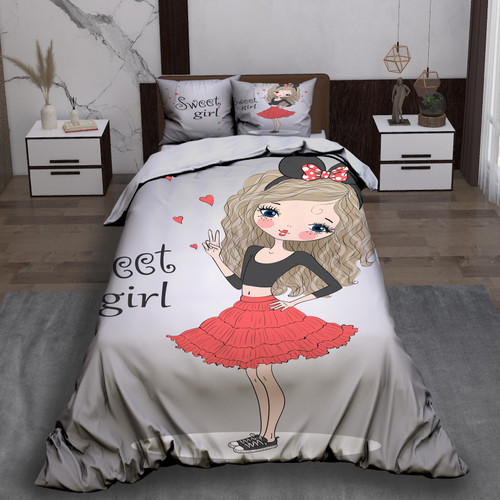 ست رو تختی تک نفره سه بعدی دخترانه کودک