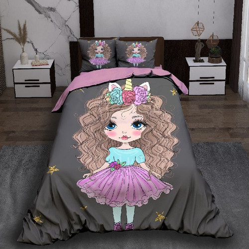 ست رو تختی تک نفره سه بعدی دخترانه کودک