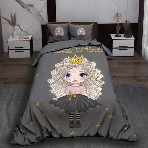 ست رو تختی تک نفره سه بعدی دخترانه طرح پرنسس کوچولو Little Princess