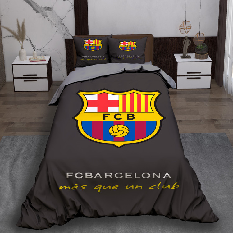 ست رو تختی تک نفره سه بعدی بارسلونا توسی با لوگوی باشگاه بارسلونا