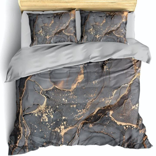 ست رو تختی دو نفره سه بعدی ابر و بادی طرح سنگ توسی