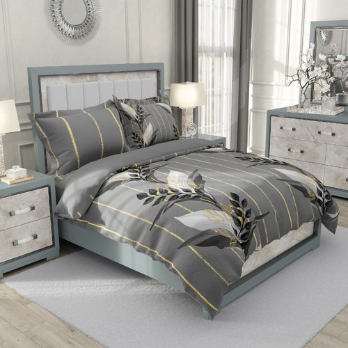 ست رو تختی دو نفره سه بعدی برگ توسی