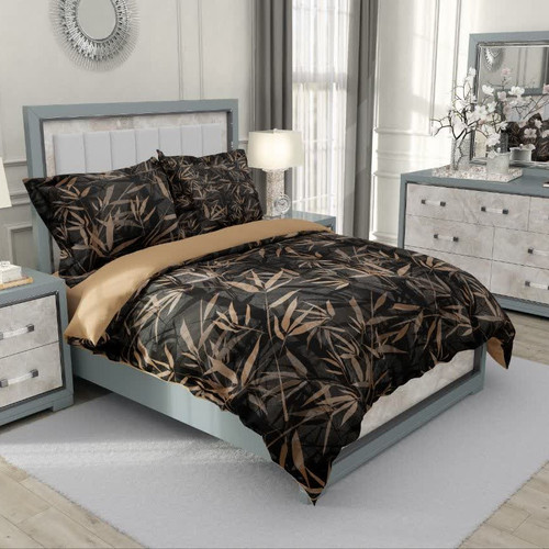 ست رو تختی دو نفره سه بعدی کلاسیک طرح پاییز