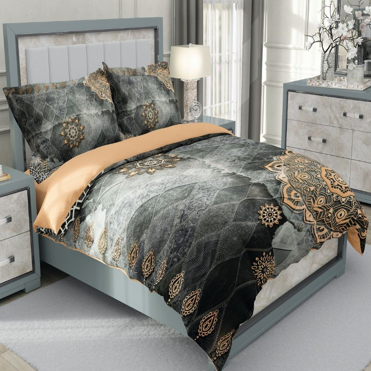 ست رو تختی دو نفره سه بعدی بته جقه